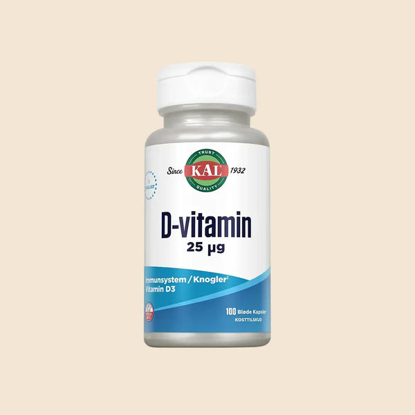 KAL D-vitamin 25 µg. 100 tabletter