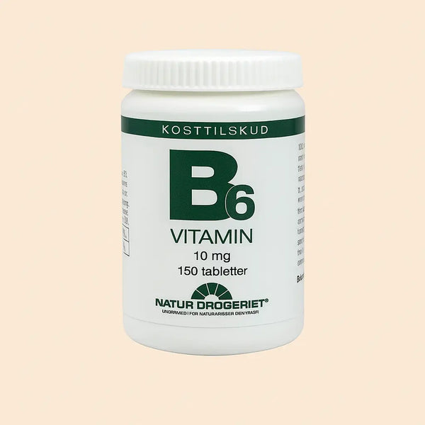 Natur Drogeriet B6 vitamin. 150 stk. Til hormonaktiviteten