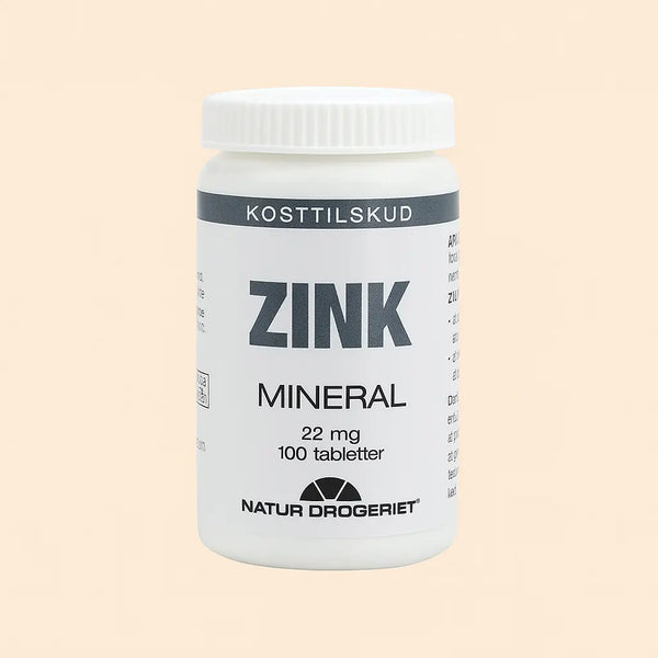 Natur Drogeriet Zink 22 mg. 100 tabletter
