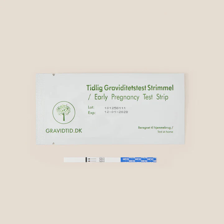 Gravidtid Ægløsningstest Strimmel 20 stk. + Graviditetstest Strimmel 10 stk.+ Tidlig Graviditetstest Strimmel 5 stk.+ Femometer Vinca Lite termometer med to decimaler